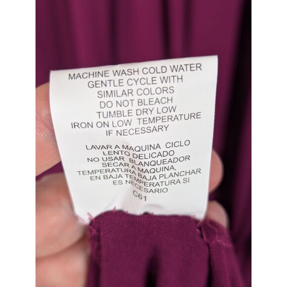 LUXOLOGY Jersey-Knit Embroidered Maxi Dress Boho Cottage Beachy Stretch Size XL - Picture 8 of 8